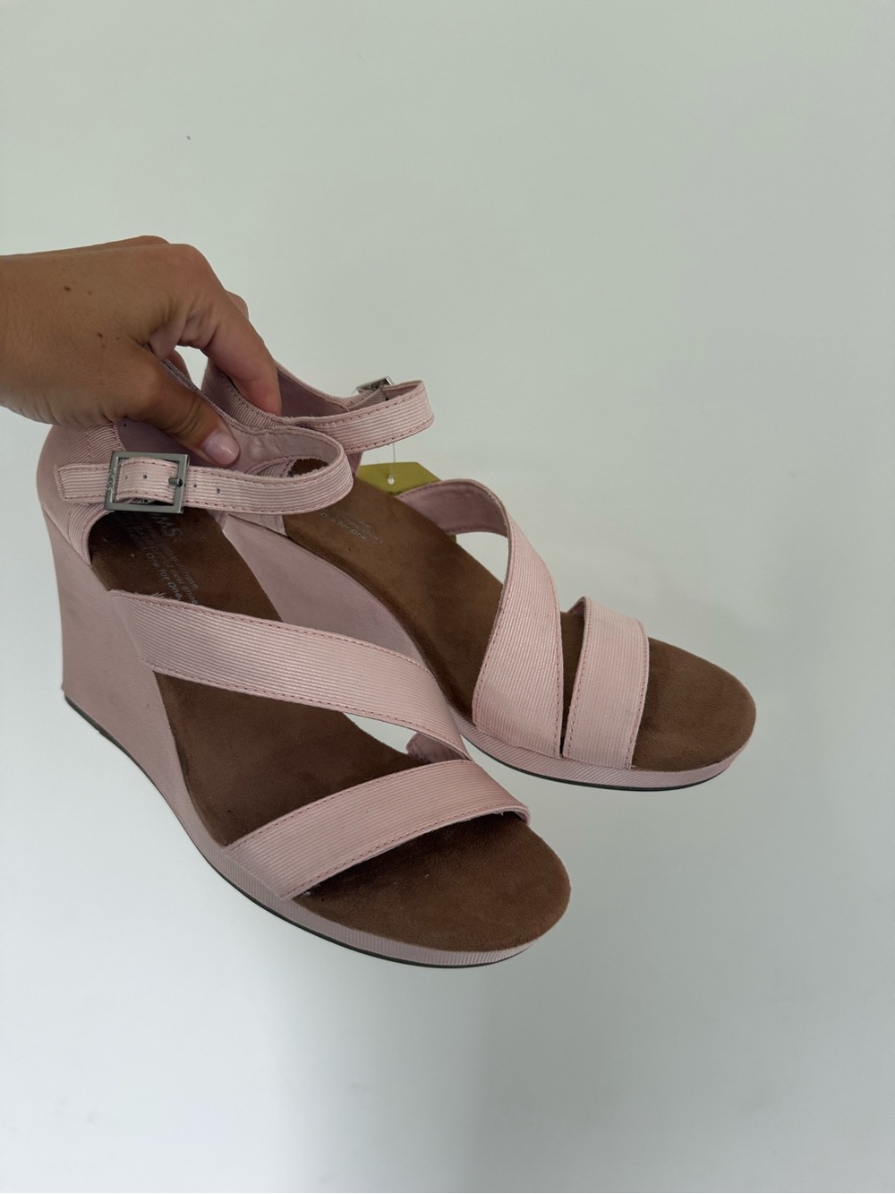 NWT Toms Clarissa Wedge Sandals 8.5 Pink - Picture 2 of 6